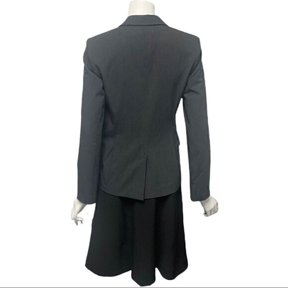 French Connection Vintage Gray Shoulder Pads Fitted Jacket - Picture 3 of 8